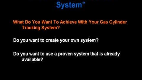 Gas Cylinder Tracking System Lesson 1