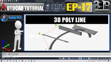 #17-AutoCAD Tutorial 3D Poly Line Command Explained in Hindi