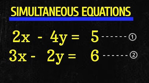 How to solve Simultaneous Linear Equation By Elimination /algebra