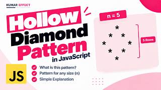 JavaScript Hollow Diamond Pattern | Easy Explanation | Kumar Effect