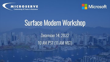 Microserve & Microsoft Surface Modern Workshop