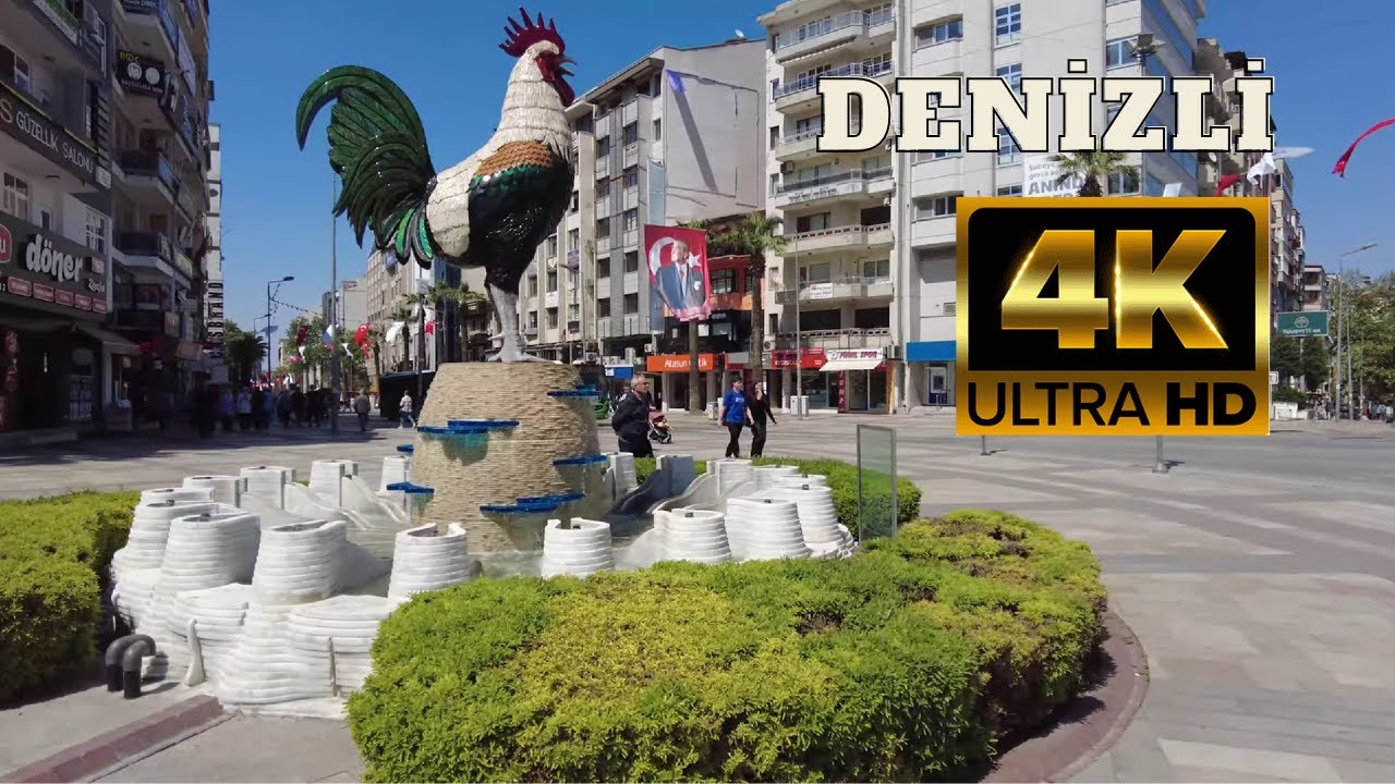 Приятная Прогулка по Центру Денизли | Городской Тур и Повседневная Жизнь | 4K 60 FPS