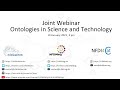 Nfdi4chem web seminars  joint webinar ontologies in science and technology