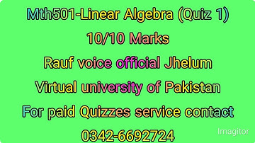 Mth501 Quiz 1 💯 percent Solution