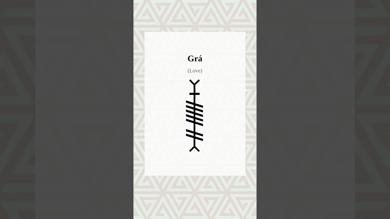 Ogham Word Of the Day grá-love