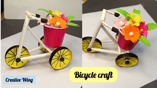 DIY Bicycle from disposable cups | Bicycle craft ideas/how to make @Creative_Wing