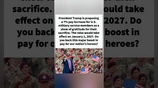 7% raise for our troops. Yay or nay? #military