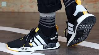 puntada Pedir prestado Dentro Adidas NMD Off White Nast Black - YouTube