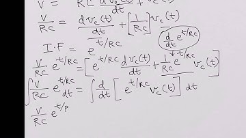 RC Circuit Charging, Transient Step Response, Solving Differential Equation