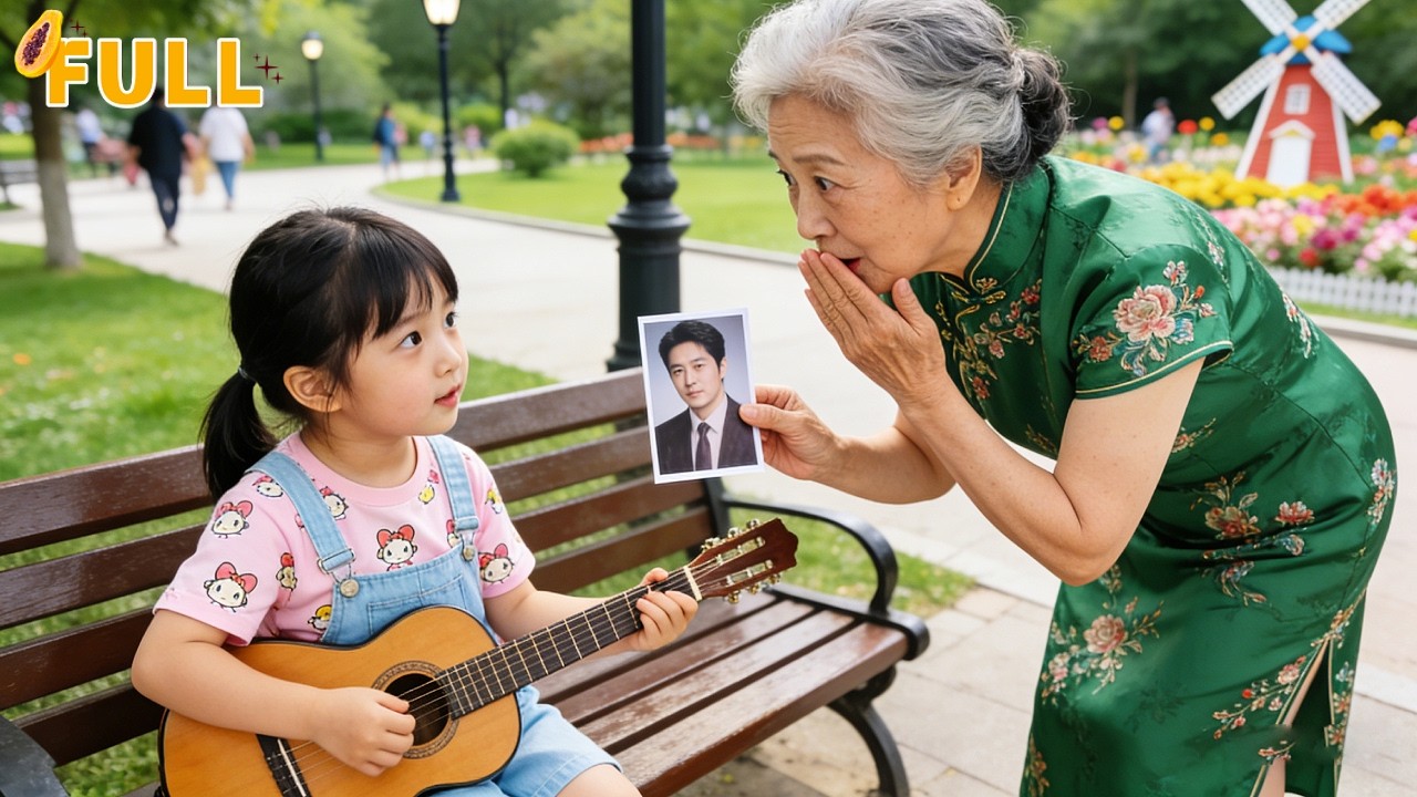 Rich elderly lady spots girl playing guitar in park.Identical to her CEO son!DNA test shocks all!