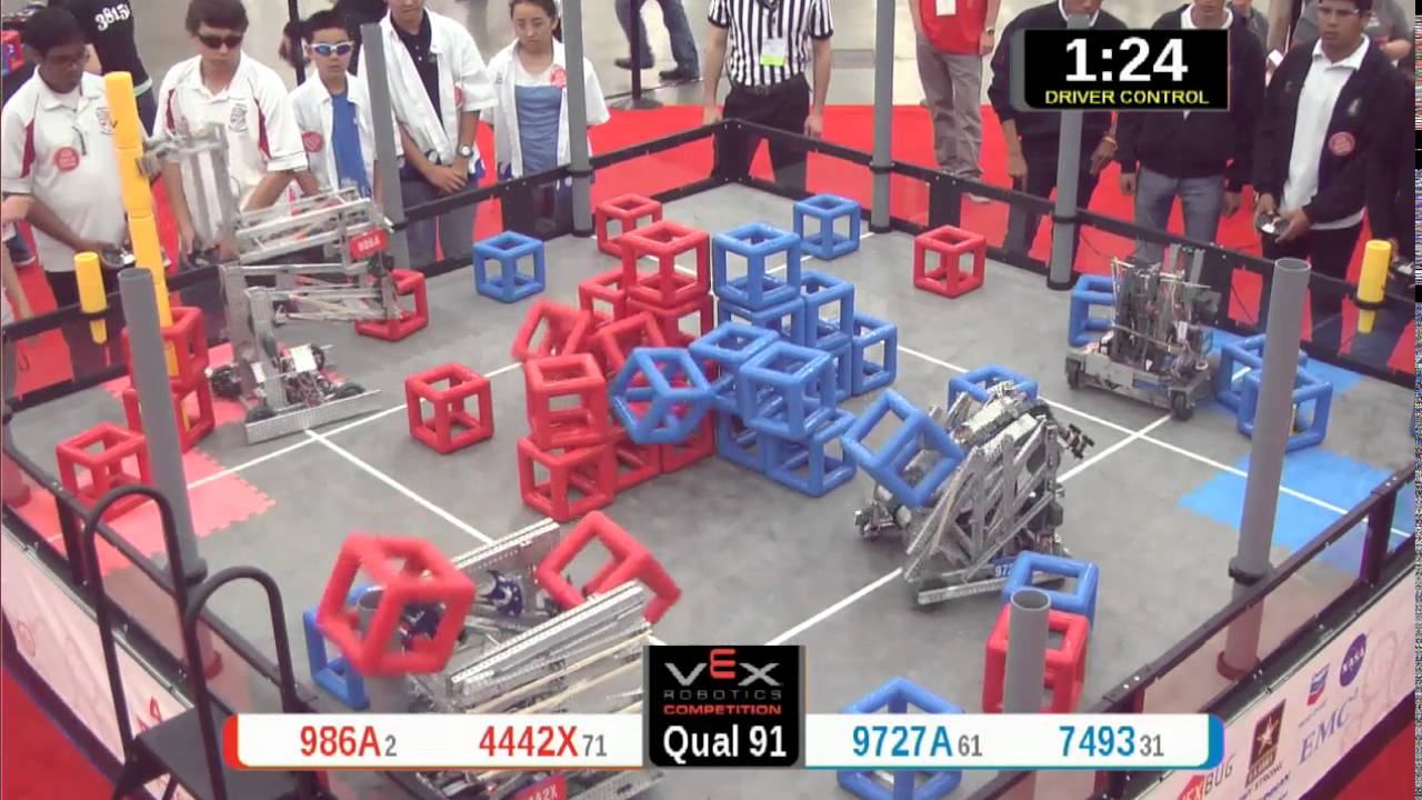 2015 VRC Arts Q91 - 986A 4442X vs 9727A 7493 - 57 to 26 - VEX Worlds 2015 - Arts Division
