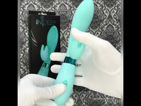 Вибратор с клиторальным стимулятором Indeep Leyla Turquoise