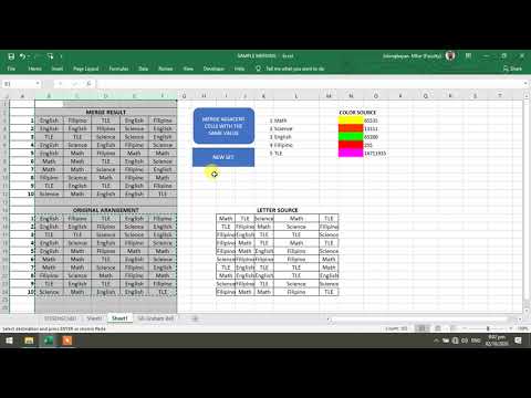 MERGING ADJACENT CELLS USING VBA