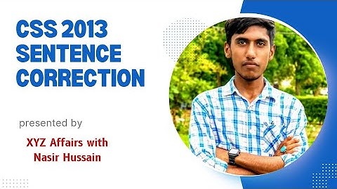 CSS 2013 Sentence Correction.