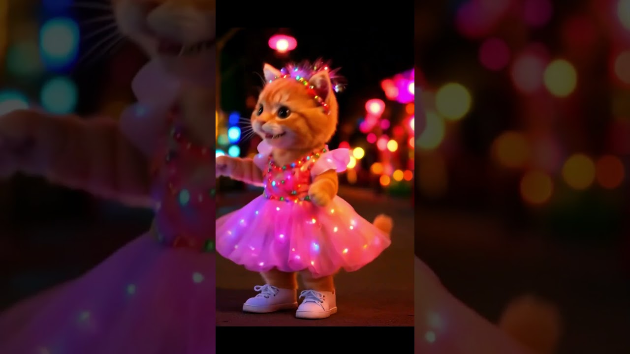 Doo di Doo di... Kitten in Light Dance! 