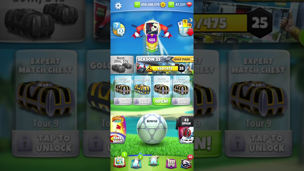 Golf Clash Palm Tree - my first Expert Gold Banner with Chest opening and  drive for Gold on 18 - Golf Clash Boss