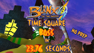 Blinx the Time Sweeper - Time Square, Boss - Speedrun, noprep% - 23.76s