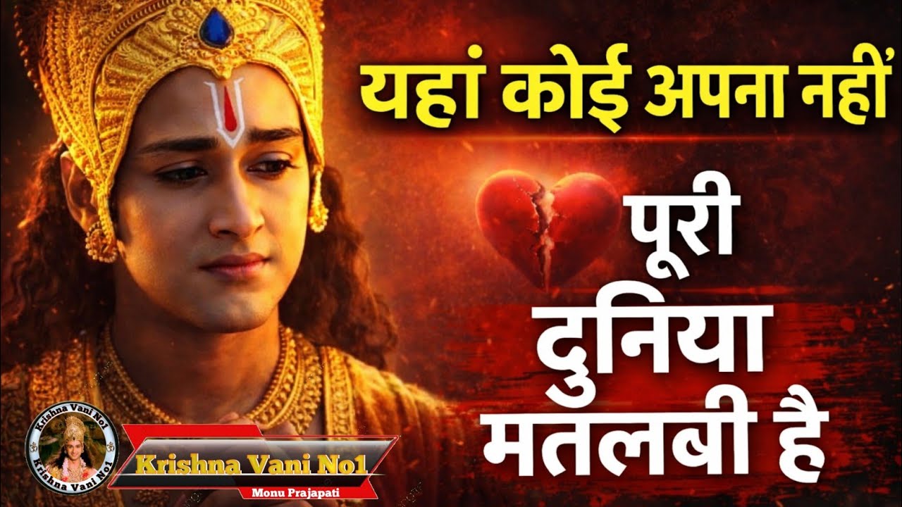 यहां कोई अपना नहीं पुरी दुनियां मतलबी है Shri Krishn Motivation Speech/ Krishan Gyan/ #youtubevideos