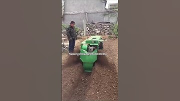 Crawler type field rotary tiller, remote control trencher #agriculture #seeder #agriculture #tractor