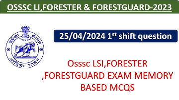Livestock Inspector, Forester And Forest Guard Exam Analysis |  All Asked Q&A | 25/04/2024 1st Shift
