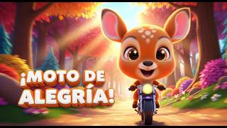 Kleines Rehkitz saust auf dem Mini Motorrad | Lustiges Kinder Cartoon Lied | Baby Songs &amp; Kinder