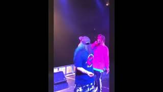 Ruby and scrim doing a sound check with Germ 10,000 degrees live Profile