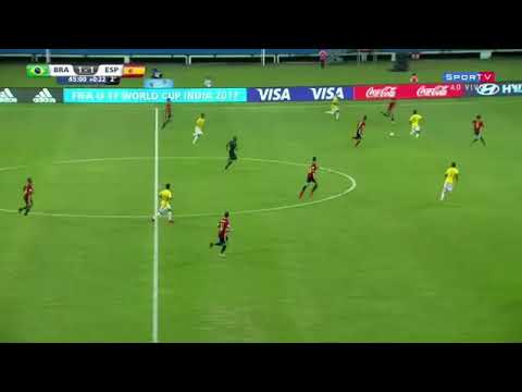 🔴GOOOL DE PAULINHO - BRASIL 2 X 1 ESPANHA - MUNDIAL SUB 17 - 07/10/2017