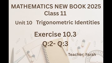 Math class 11 unit 10 Exercise 10.3, Q.2(part11-15)+Q.3 #farahsmathodology #maths #education
