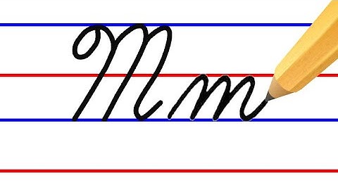 letter M, cursive handwriting practice