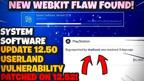 *UPDATE* NEW PS4 12.50 USERLAND WEBKIT EXPLOIT FOUND & Patched On 12.52?!