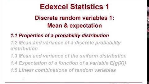 EDX Statistics 1: Discrete random variables 1-1
