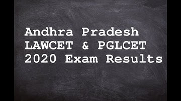 Andhra Pradesh LAWCET & PGLCET 2020 Exam Results