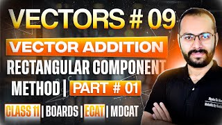 Class 11 Physics | Vectors # 9 | Rectangular Component Method | Vector Addition | ECAT | MDCAT