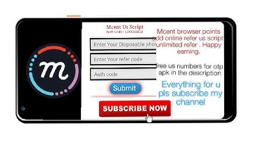 Mcent browser points add script / online us refer script / otp bypass script.