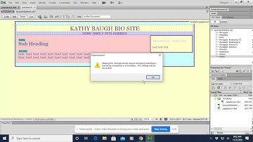 MAKING CHILD PAGES FROM TEMPLATE