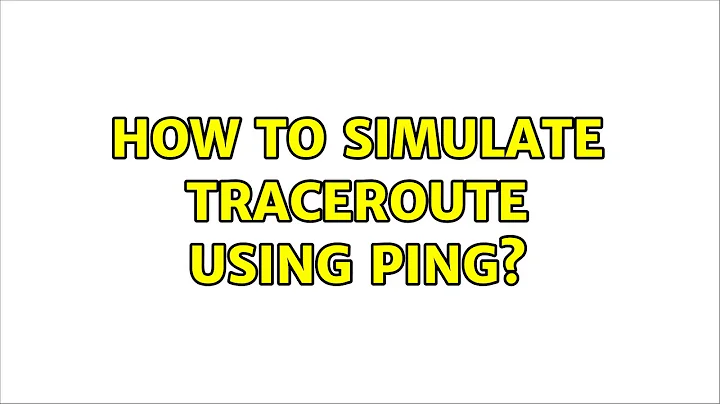 How to simulate traceroute using ping?