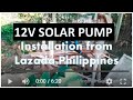 Solar Water Pump Installation in Philippines -12V Pump bought from Lazada