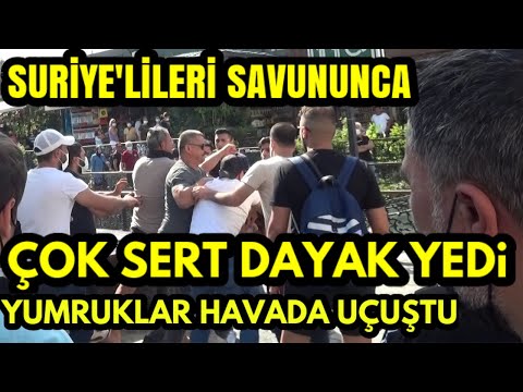 ÇOK SERT DAY-K YEDİ. SURİYELİLERİ SAVUNAN AKP'Lİ VATANDAŞA MEYDAN D-YAĞI