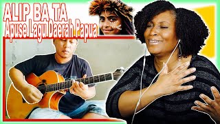 Alip ba ta reaction| Apuse Lagu Daerah Papua - fingerstyle COVER - Teks Indonesia REACTION!