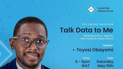 Talk Data to Me | Webinar on Generative AI for Reports & Presentations