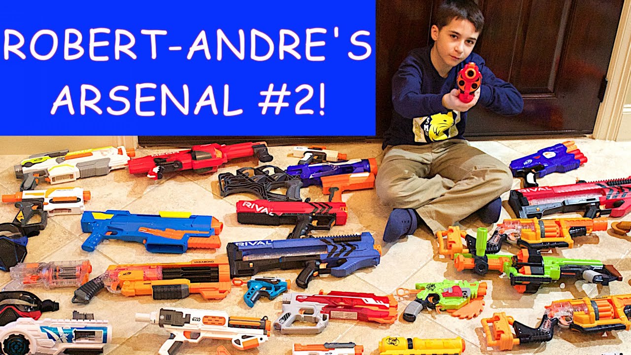 Robert-Andre's Arsenal Part 2 - Nerf - Boomco - Buzz Bee - YouTube