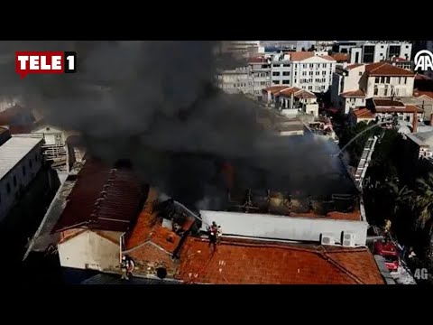 İzmir Kemeraltı Çarşısı'nda yangın paniği