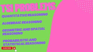 TSI - Texas Success Initiative, Algebra, Geometry and Probability Problems