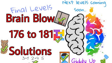 Brain Blow Solutions Level 176 to 181 with tips in minimum time