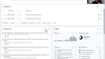 OpenAlex Web UI walk-through 6 March 2024