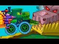 ТЕПЛОВОЗ и Хищные машины МУЛЬТИПЛЕЕР #18 Кид в гонках Car Eats Car Multiplayer на мк