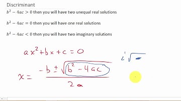 Descriminant How to Determine The Number and Types of Solutions of a Quadratic Equation