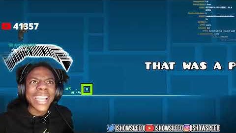 ishowspeed beats worlds hardest geometry dash level