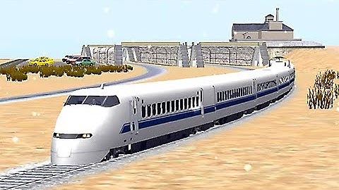 Train Sim - Desert Using Shinkansen S300 at Snowy Day - Simulasi Kereta Api