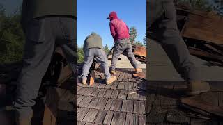 Tear-off in the process✨#newroof #roofinstallation #roofing #roofrepair #roofingcompany #roofer